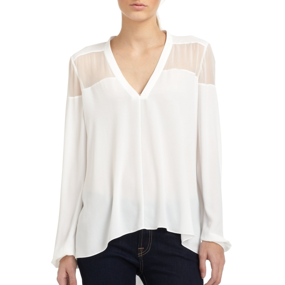 Elizabeth And James Karin Sheer Blouse